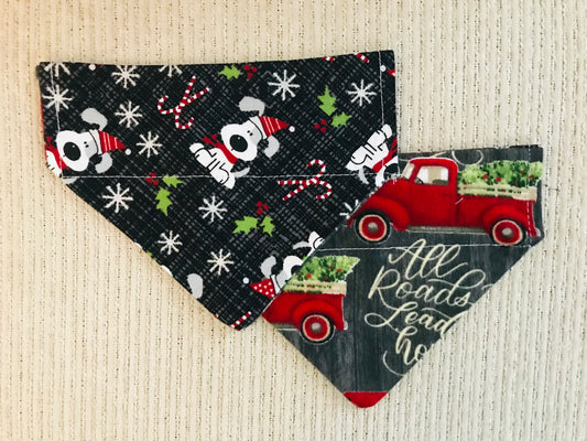 Red Truck with Christmas Tree/Christmas Dogs