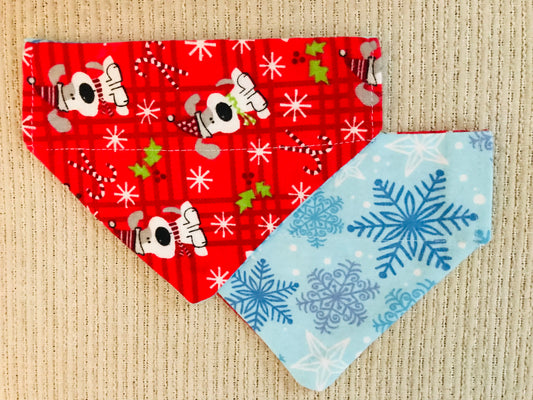 Christmas Dogs (Red)/Blue Snowflakes