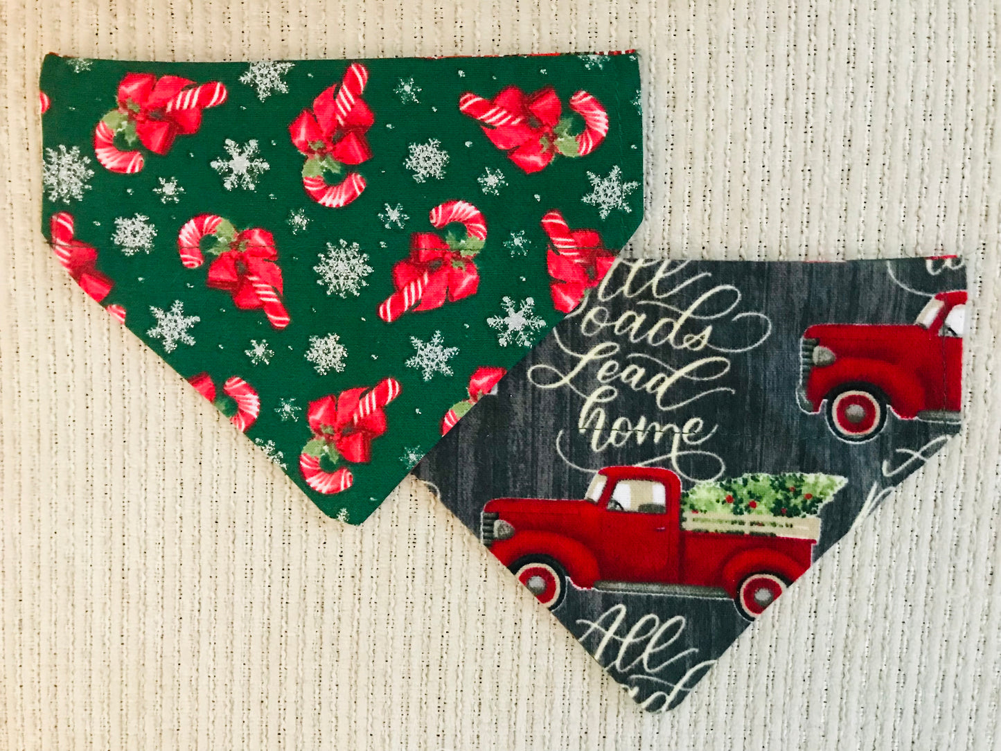 Red Truck with Christmas Tree/Candy Canes