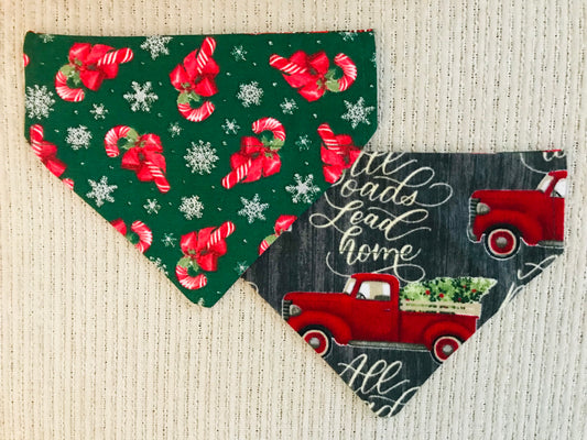 Red Truck with Christmas Tree/Candy Canes
