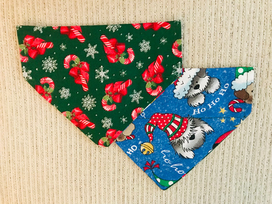Christmas Dogs (Blue)/Candy Canes (Green)