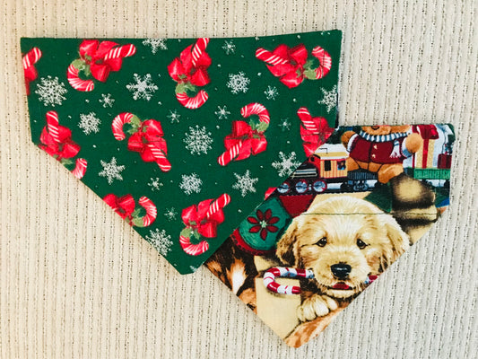 Candy Canes (Green)/Multiple Christmas Dogs