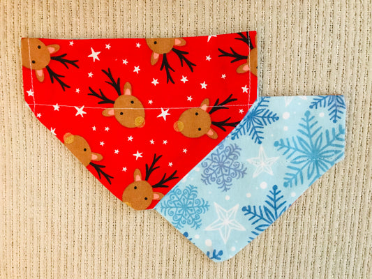 Reindeers/Blue Snowflakes