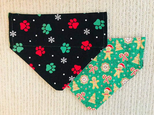 Candy Canes & Gingerbread Men/Green & Red Pawprints
