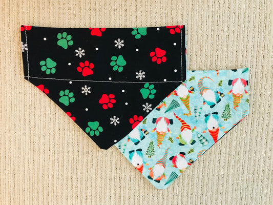 Green & Red Pawprints/Christmas Gnomes