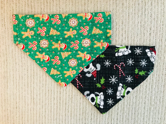 Candy Canes & Gingerbread Men/Christmas Dogs (Black)