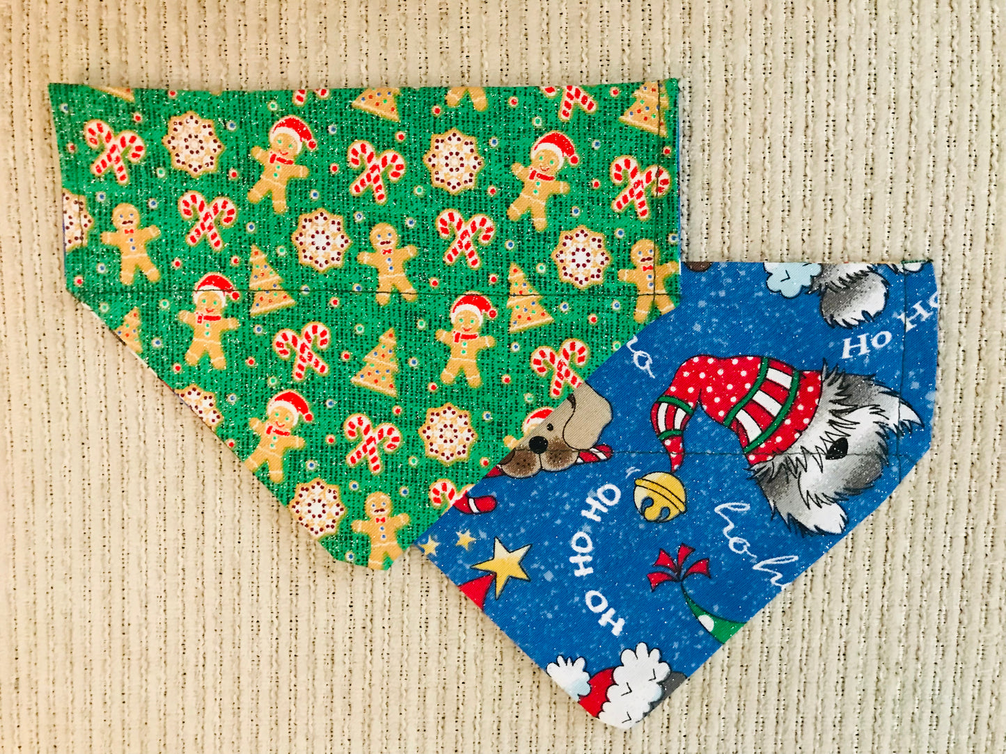 Christmas Dogs (Blue)/Candy Canes & Gingerbread Men (Green)