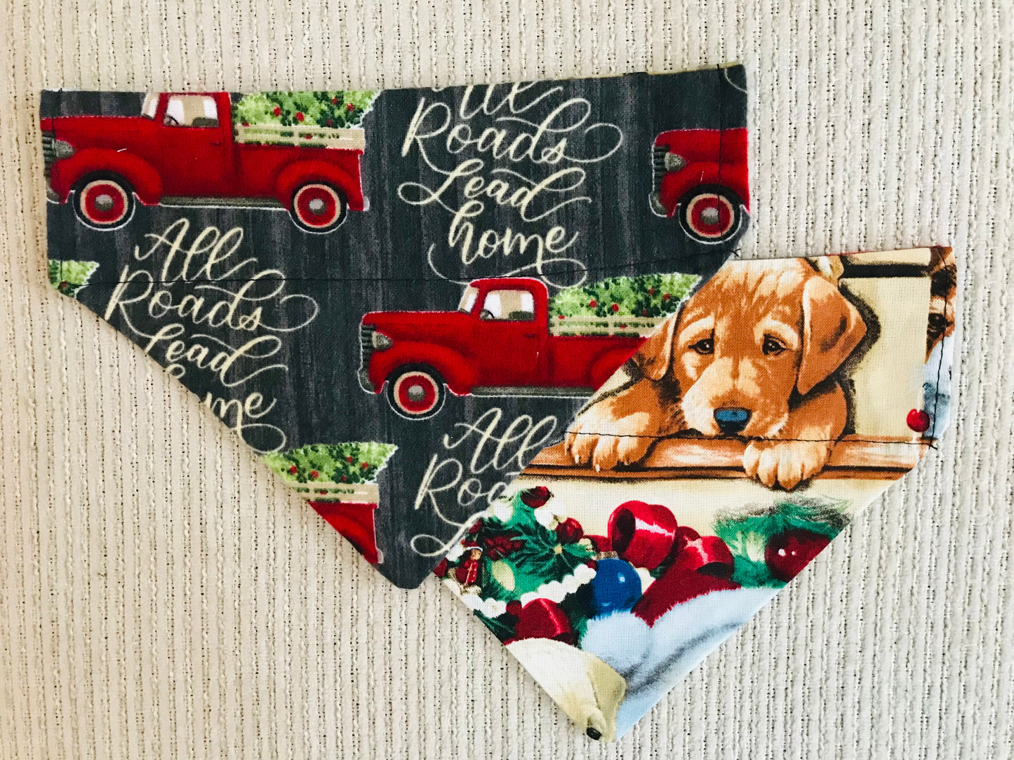 Red Truck with Christmas Tree/Christmas Dogs
