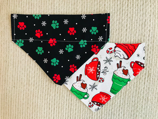Hot Cocoa/Red & Green Pawprints